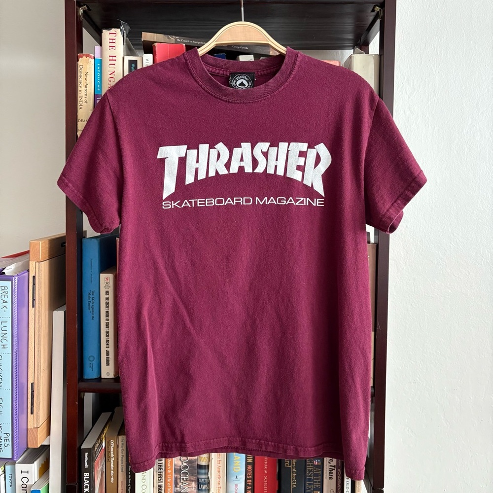 Thrasher Skateboard Magazine Maroon T-Shirt - Size Adult Small
